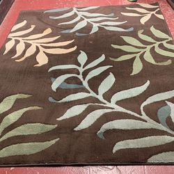 Rug With Colorful  Plants