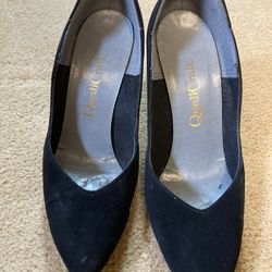 Black Suede High Heels Size 6