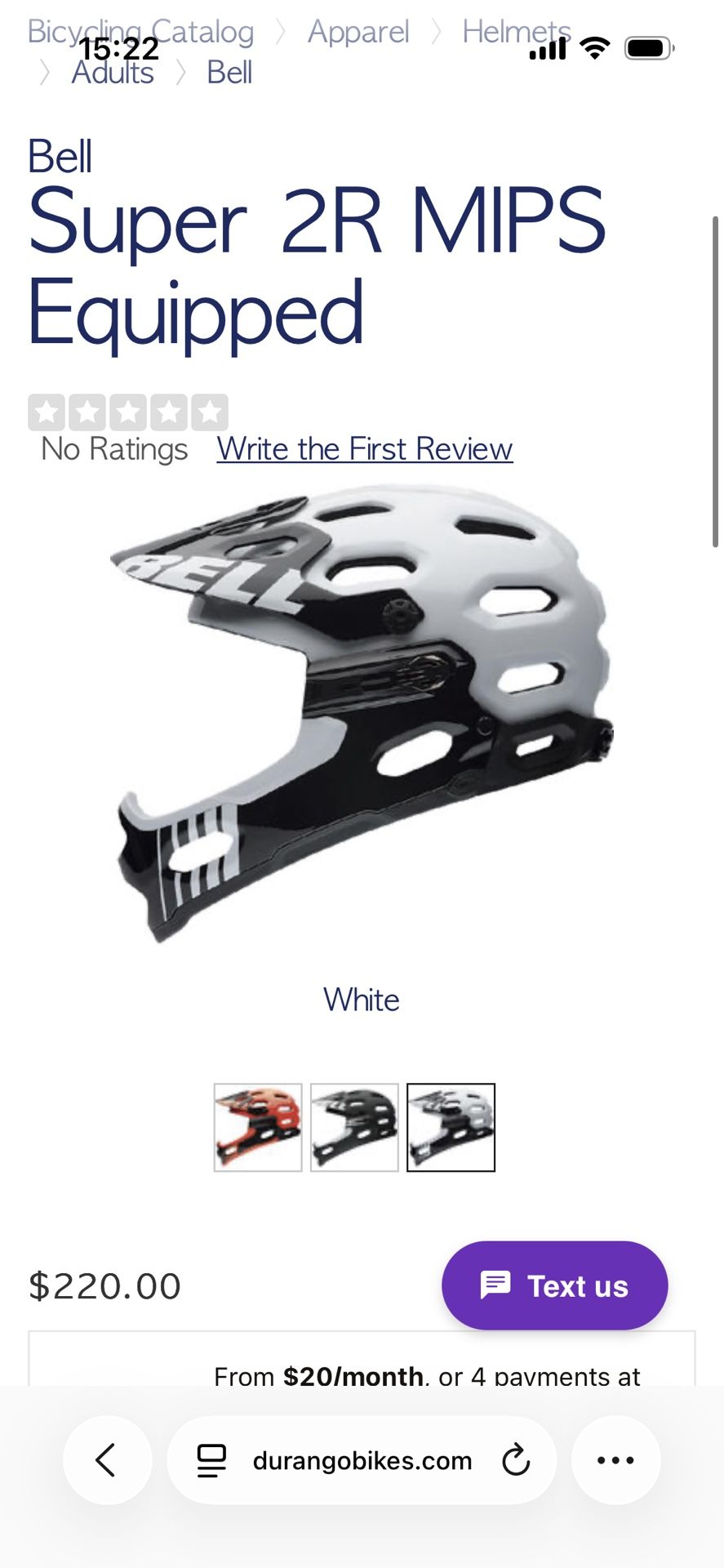 Bell Super 2R MIPS Equipped (size M)