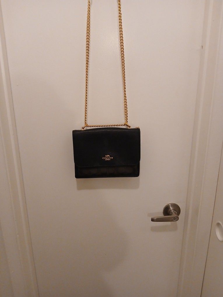 Black And Brown Coach Cros Bag