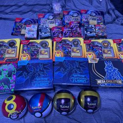 Pokemon ETBs, Poke Balls, Booster Packs