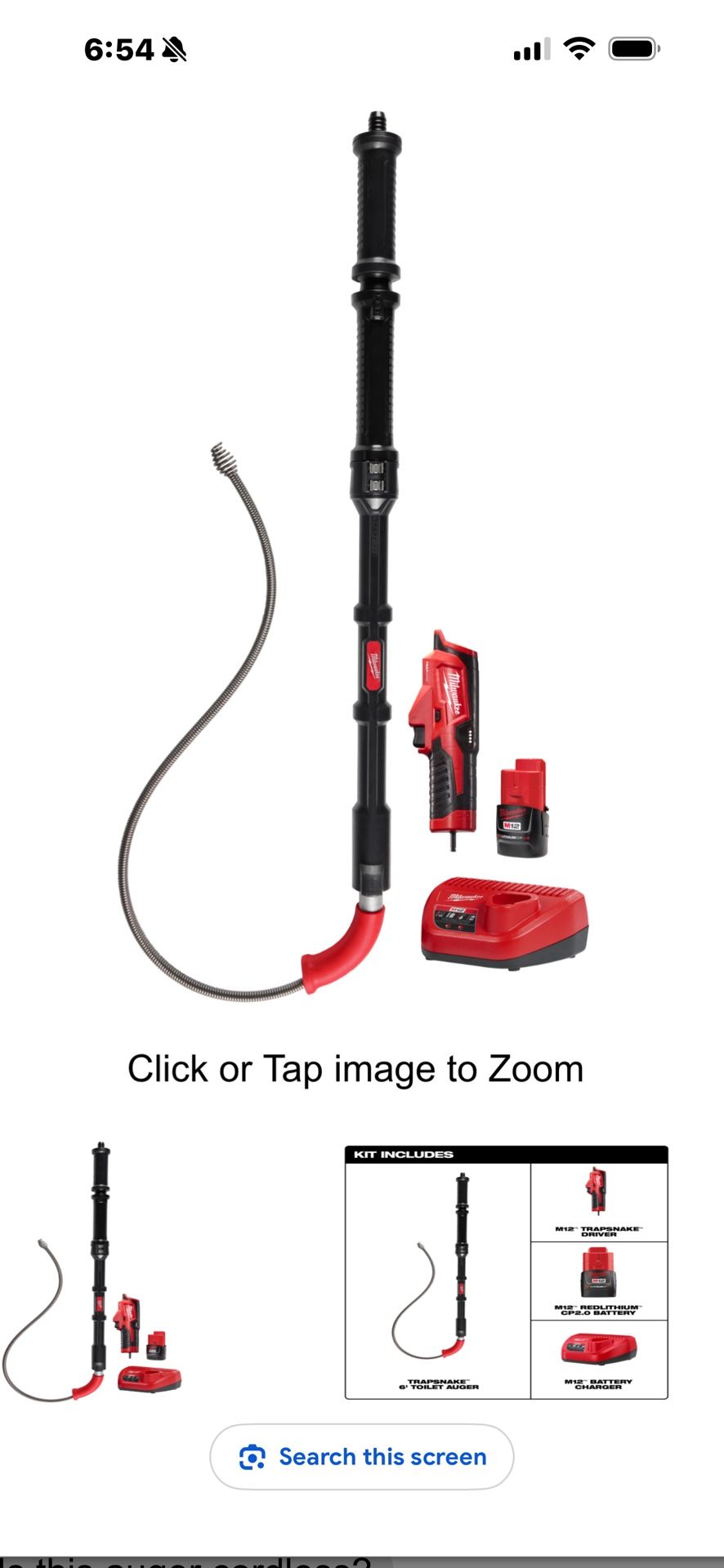 New Milwaukee M12™ TRAPSNAKE™, M12 TRAPSNAKE 6ft. Toilet Auger, Clearing Distance 6 ft, for sale