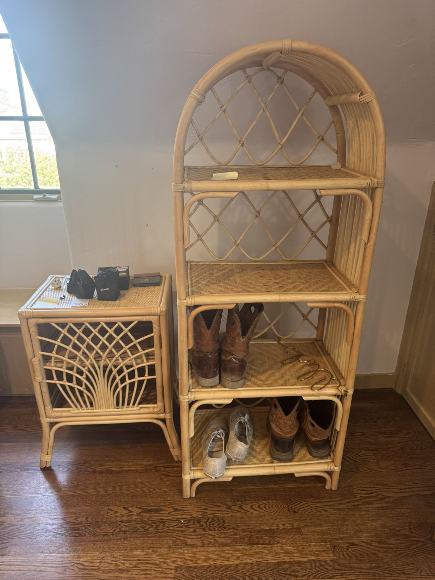 Whicker Shelf And Cabinet