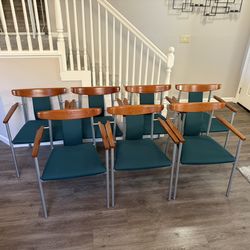 7 MCM style wide chairs 24”W x 21.5”D x 32”T  Seat height 19” Pick up in Rocklin / price is firm