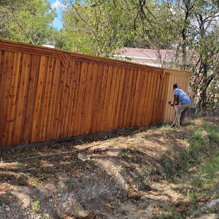 Cedar Fence And Stain