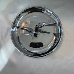 Vintage Chrome Bird Ashtray – Made in USA – Mid Century Style – Used