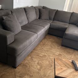 Sectional Couch Dark Grey