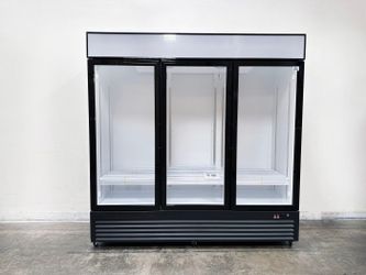 NSF 78 inches Commercial 3 Glass Door Refrigerator GDC-72