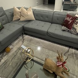 Faux leather Sectional Sofa