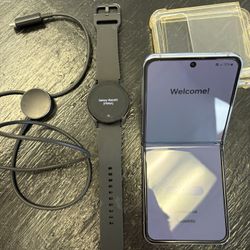 Samsung Galaxy Flip 4 Unlocked With Smart Watch