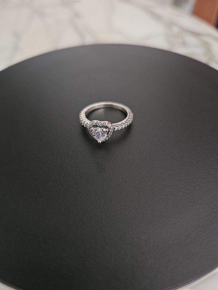 Size 5 PANDORA Sterling Silver Heart Ring