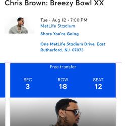CHRIS BROWN CONCERT TICKET 