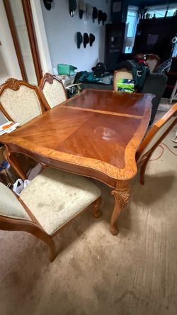 Vintage dining room table and chairs