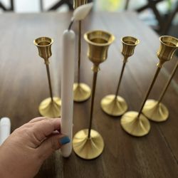 Six Candle Stick Holders -Table Decor For A Party Wedding Graduation.