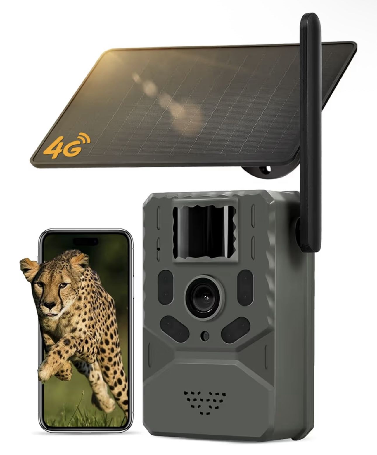 Cellular Trail Camera 4G Unlimited Data Plan Built-in SIM Card 2K