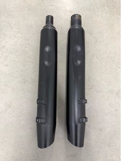 OEM Harley Davidson Black Touring Exhaust Mufflers (2017+)