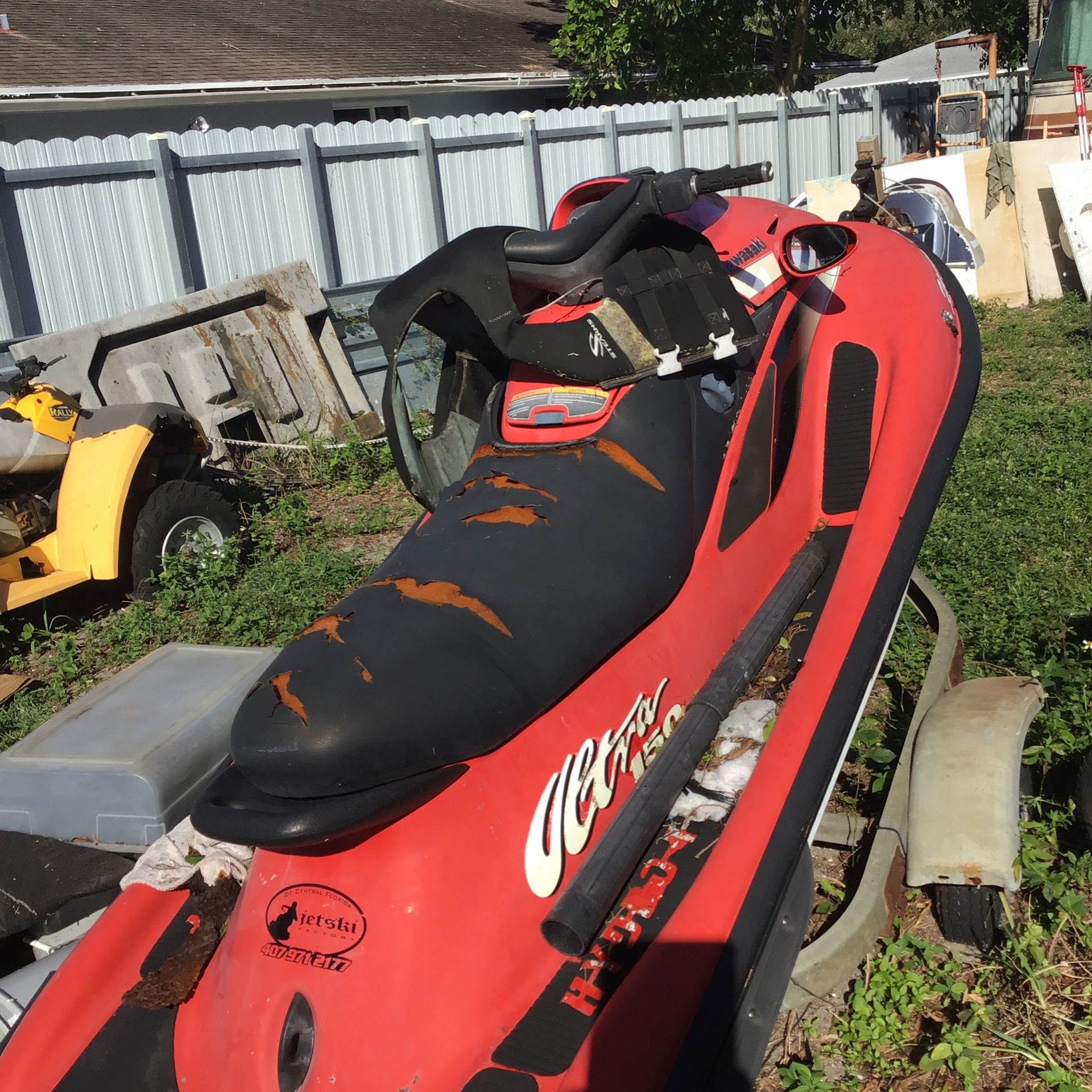 Under Ground Jetski Junk Yard. Kawasaki, Yamaha, Polaris,