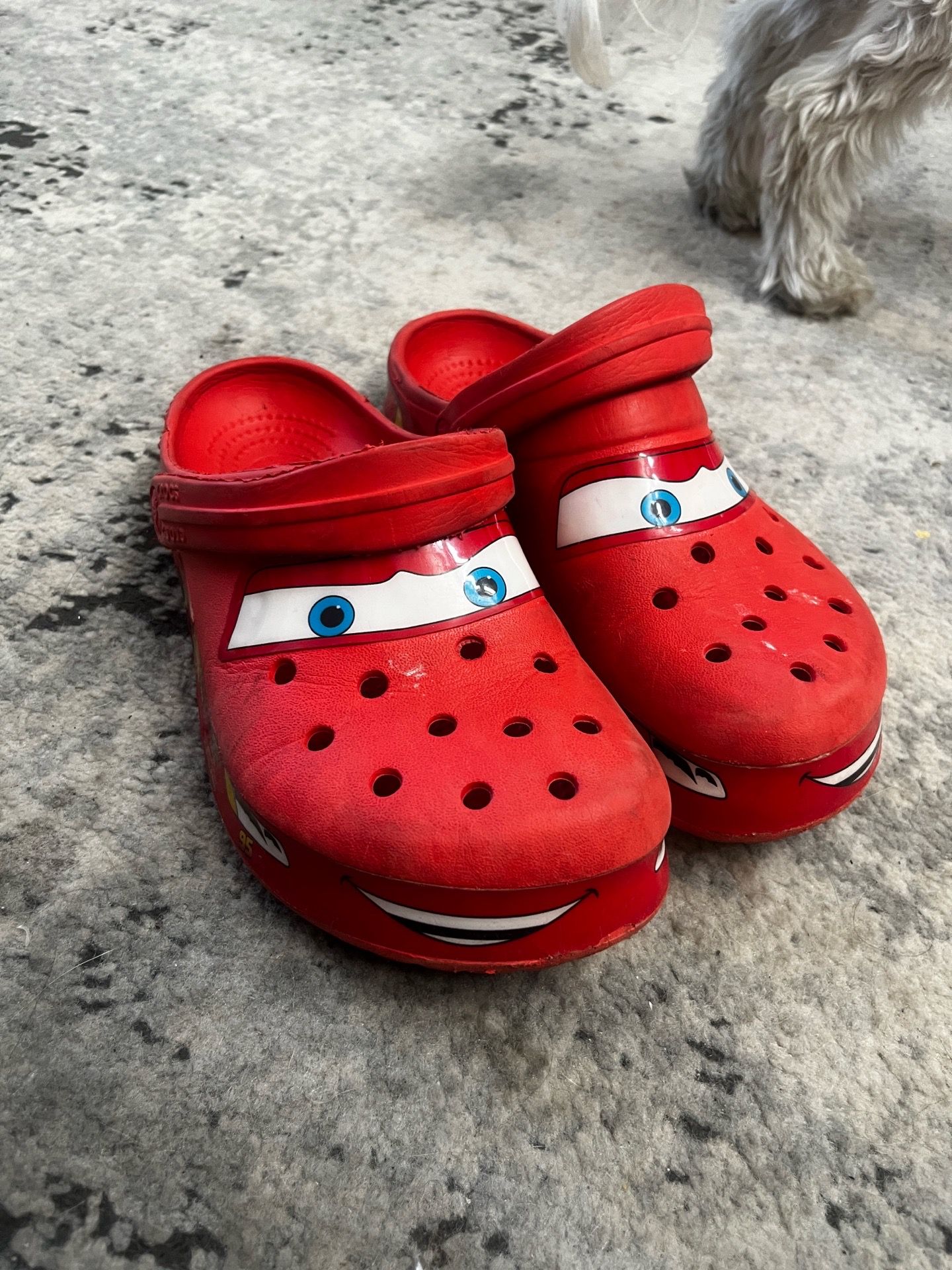 Crocs Disney Lightning McQueen Clog, a vibrant red, limited edition shoe