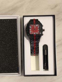 🖤❤️💎LUXURY ICED-OUT MOISSANITE WATCH 🔥💎