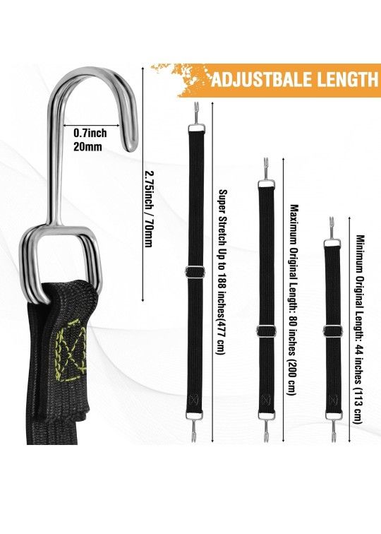 4 Pack Bungee Cords Open Box