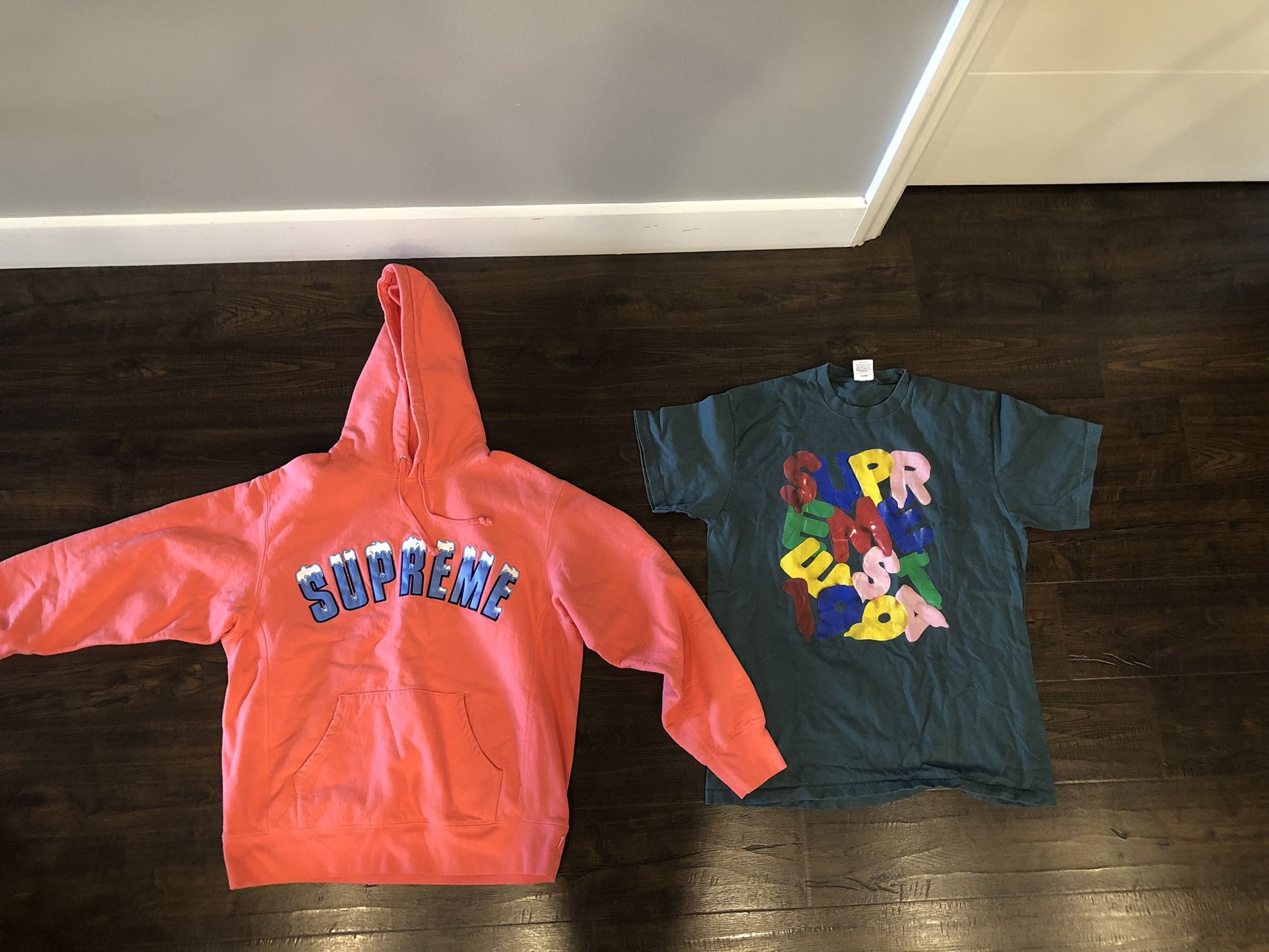 Supreme hoodie And Shirt Size Medium