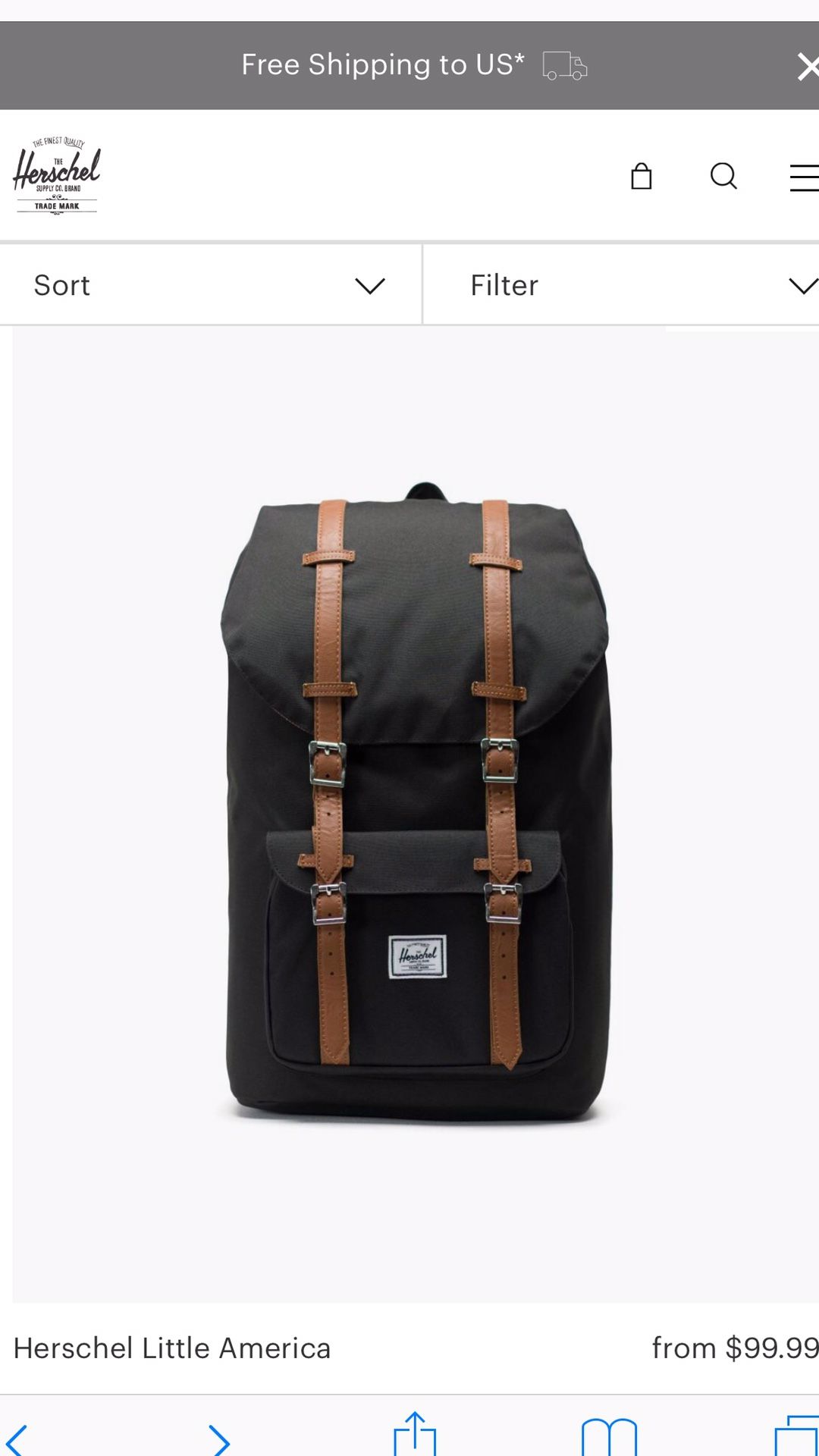 HERSHEL (authentic) brand Little America Backpack