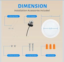 24 Pack ECOELER 5/6inch LED Disc Light,