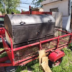 Trailer And Barbecue Grill