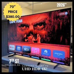 Samsung 70” 2026 Smart TV UHD HDR 4K