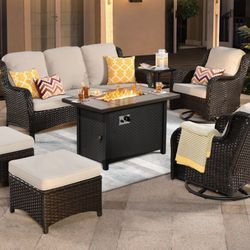 Brand New Patio Outdoor Furniture Set With Fire Pit 