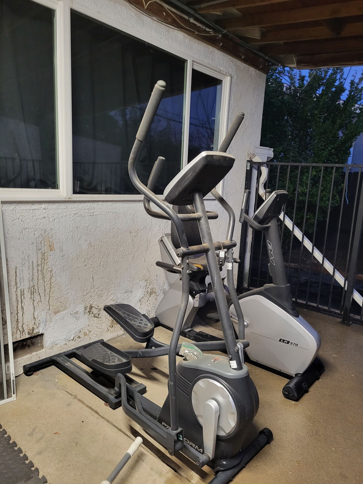 Exercising elliptical machine