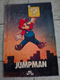 Mario bros jump man rug