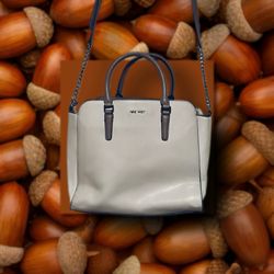 Nine West Beige & Gray Satchel Bag