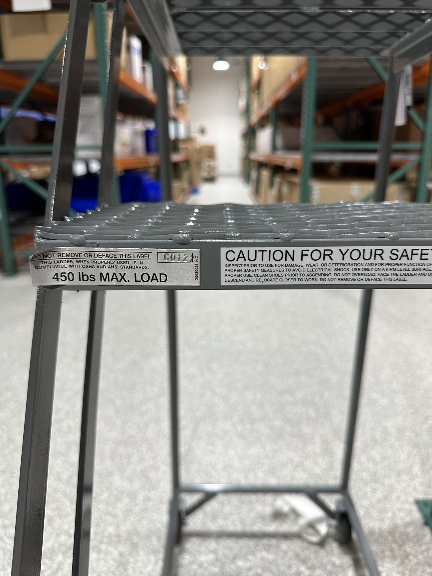 Uline Metal Staircase Ladder 50” Material handling