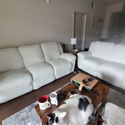 Inclined Sofa With Fabric Covers