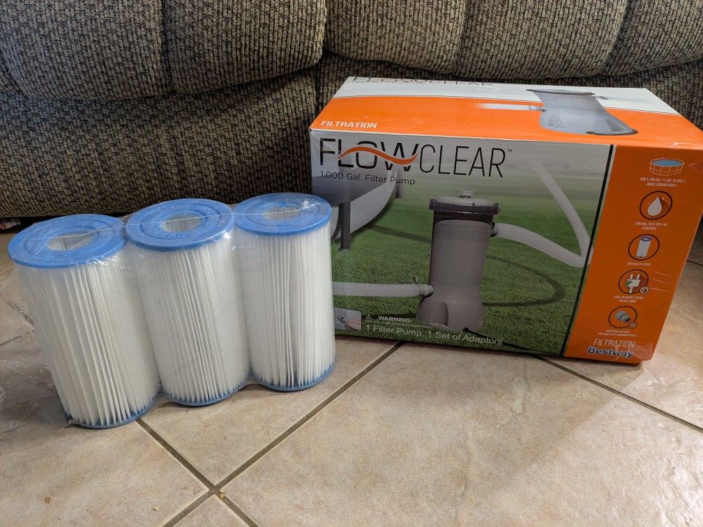 New 1,000 Gallon Pool Filter Pump