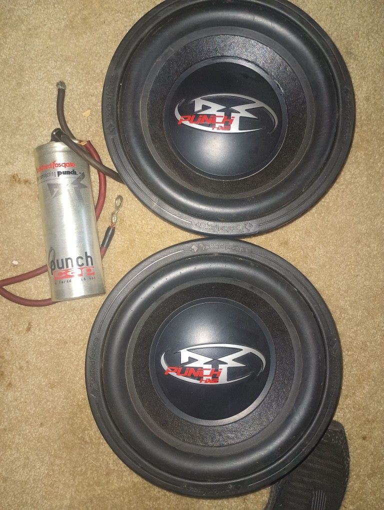 Rockford Fosgate Hx2 Two Subwoofer And Cap