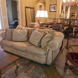 Carol Hicks Bolton Custom Couch, Double Chair, Ottoman 