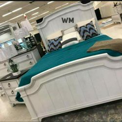 Nashbryn Whitewash Panel Bedroom Set 1469