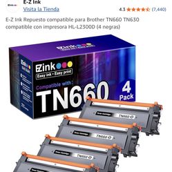 E-Z Ink Compatible Replacement for Brother TN660 TN630 Compatible with HL-L2300D Printer (4 Black)
