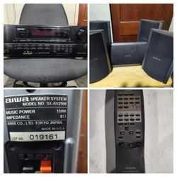 AIWA RECEIVER, DVD/VHS PLAYER, DVD PLAYER, 5 DISC PLAYER 
