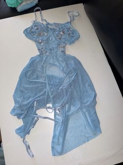 Blue mesh lingerie    Size 2x