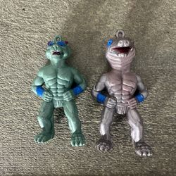 Vintage Galaxy Warriors Cobra & Tiger Man Pencil Topper Charm Figures MOTU KO