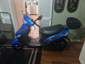 Blue 50cc street legal scooter