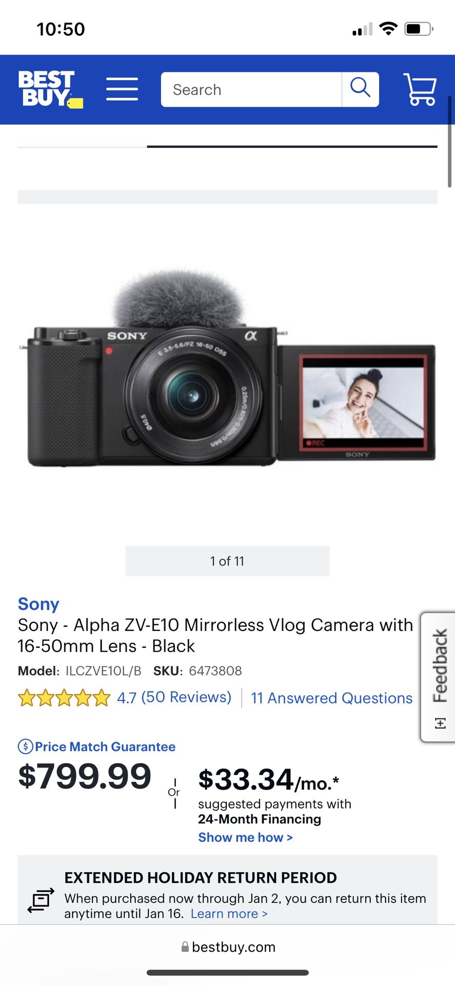 Sony Alpha Zv E10 Mirrorless Vlog Camera 