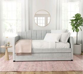 Twin bed frame with trundle