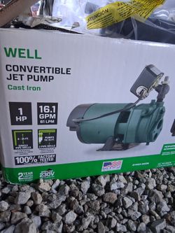 Cast Iron Convertible Well Jet Pump 1 HP