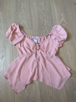 Baby Pink Flowy Top