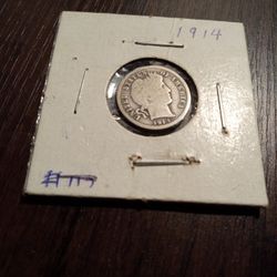 1914 Barber One Dime Very Good 