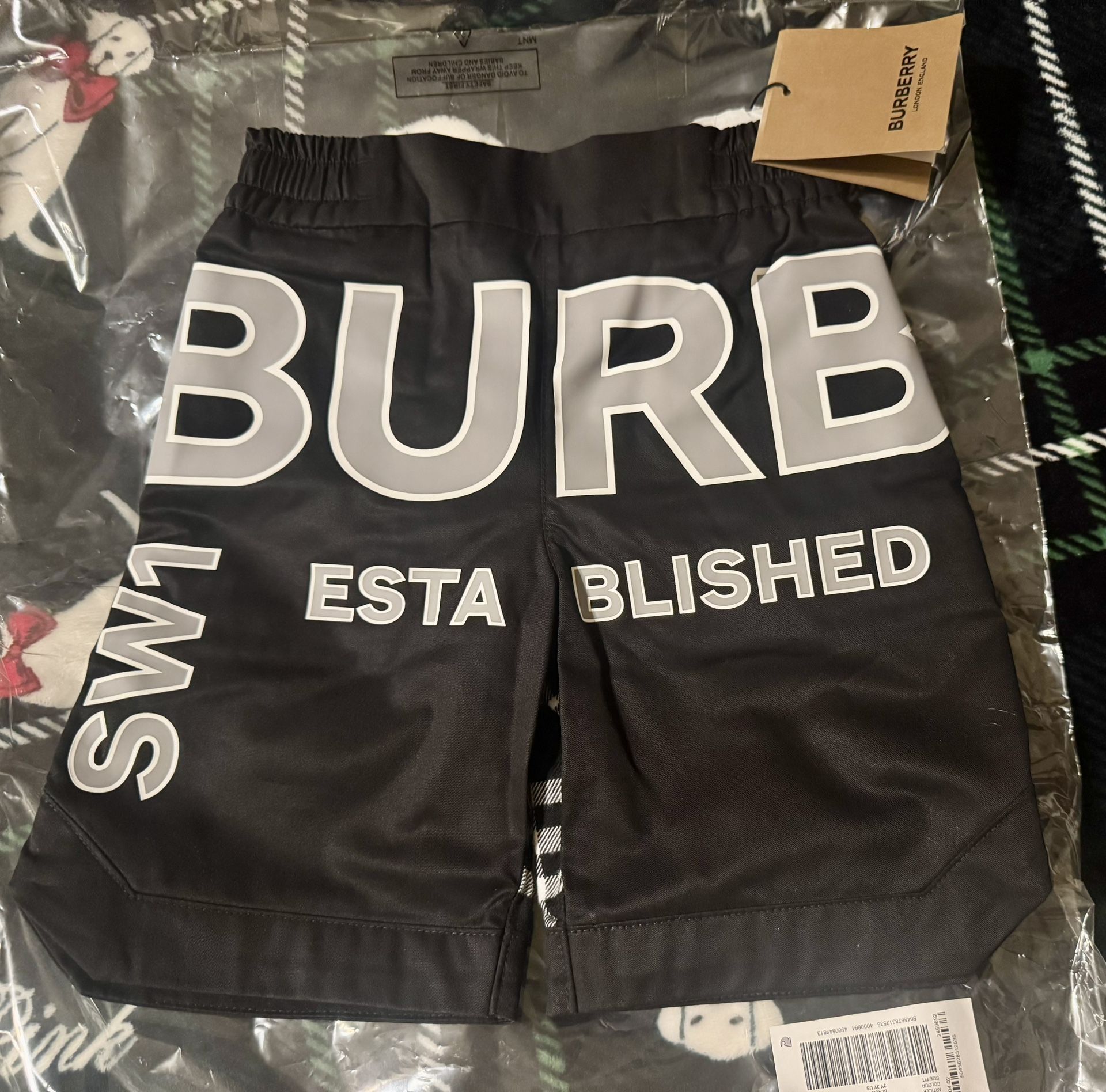 Kids Burberry Horseferry Print Shorts